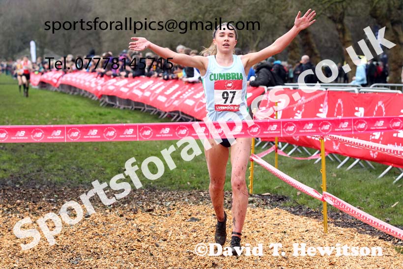 Senior girls, 2020 New Balance English Schools Champs., Sefton Park, Liverpool. Photo: David T. Hewitson/Sports for All Pics